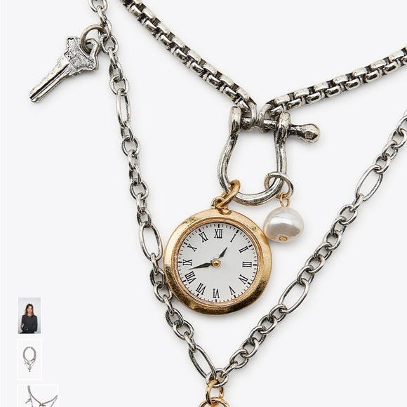 Zara pack of 3 watch and charm necklace - Picture 2 of 4